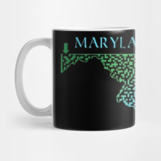 Maryland State Outline Maze & Labyrinth Mug